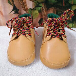 Kids Darling Baby Tan Hiking Booties Soft Sole Sz see desc